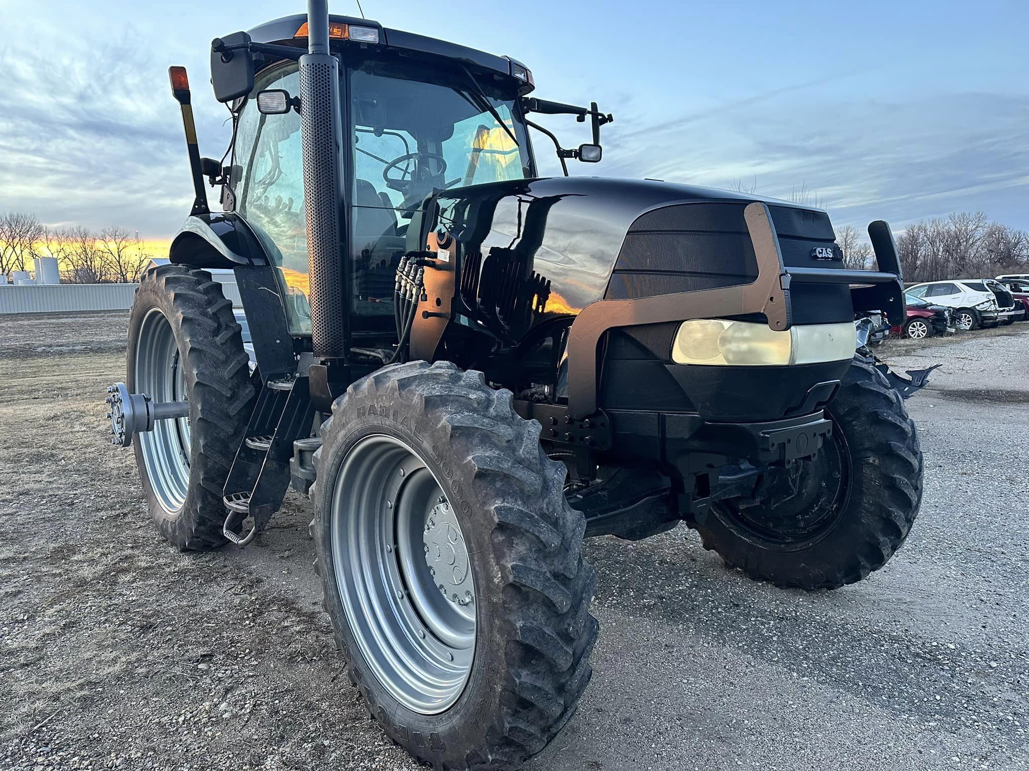 Image of a tractor after paint job.