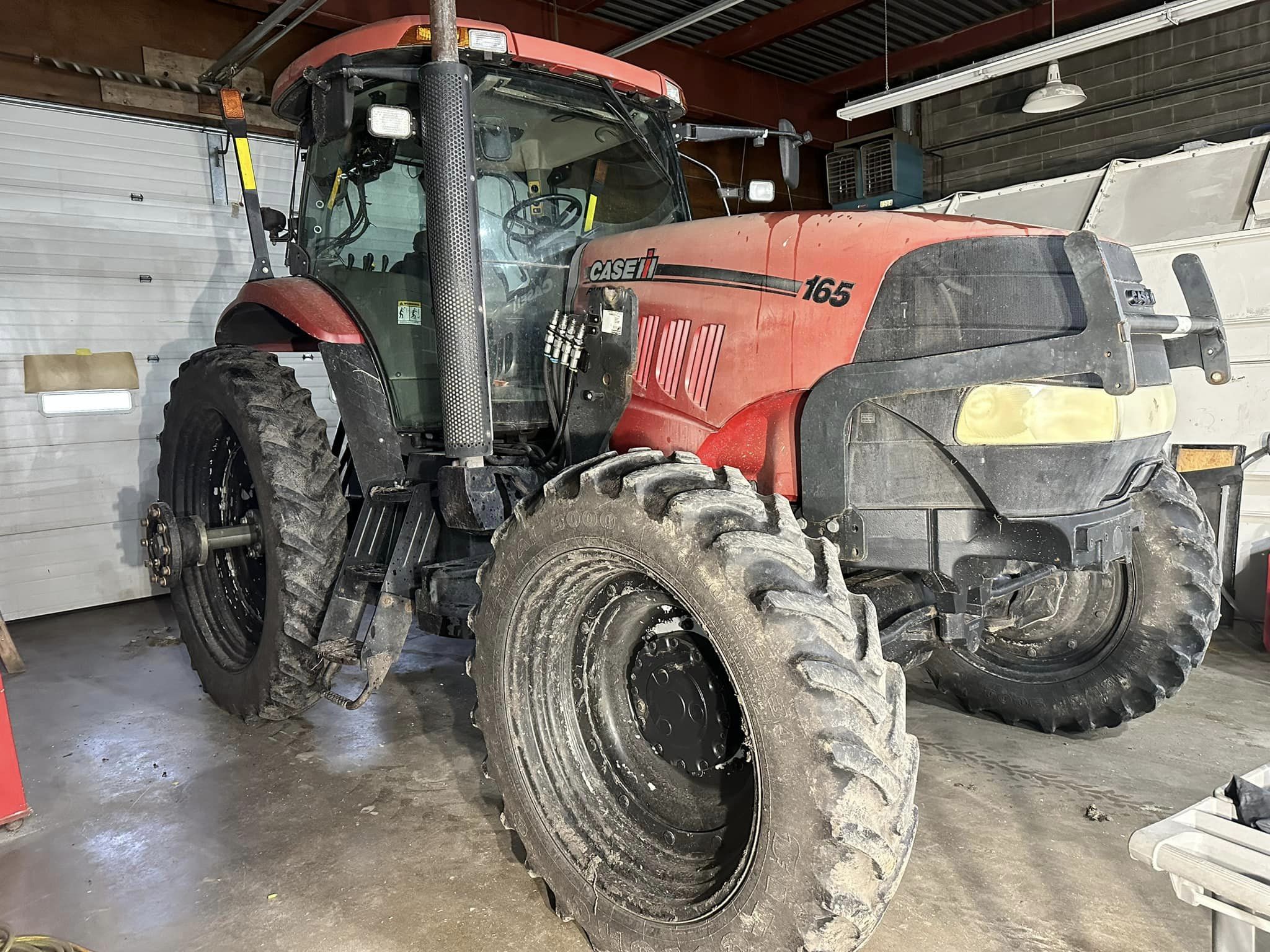 Image of a tractor before paint job.